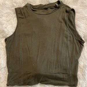 Boutique open back cropped tank top